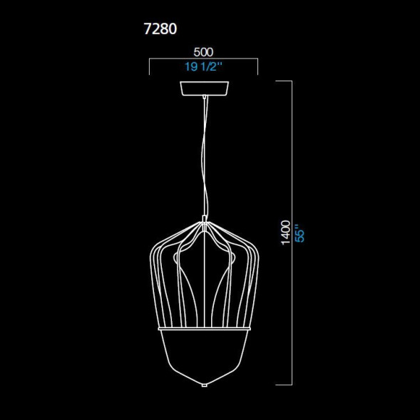 Подвесной светильник Barovier&amp;Toso Robin 7280/OO/ZO