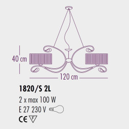 Подвесной светильник Bellart Charme 1820/S2L 10/P10