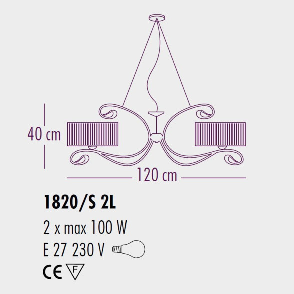 Подвесной светильник Bellart Charme 1820/S2L 10/P10