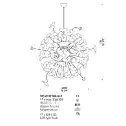 Подвесной светильник De Majo COSMOSPORA K47 0COSM0K-47
