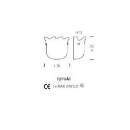 Бра Sylcom Contarini 1211/A1 D ORO