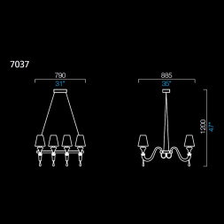 Люстра Barovier&amp;Toso Domo Maryland 7037/CC/NN