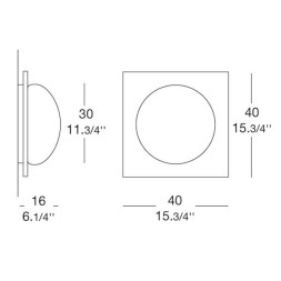 Настенно-потолочный светильник Leucos GIO 40 P-PL 0002419