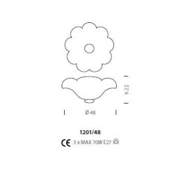 Потолочный светильник Sylcom Malipiero 1201/48 D ORO