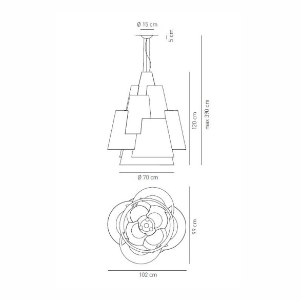 Подвесной светильник Axo Light Melting Pot SP MEL 120 SPMEL120NEXXE27