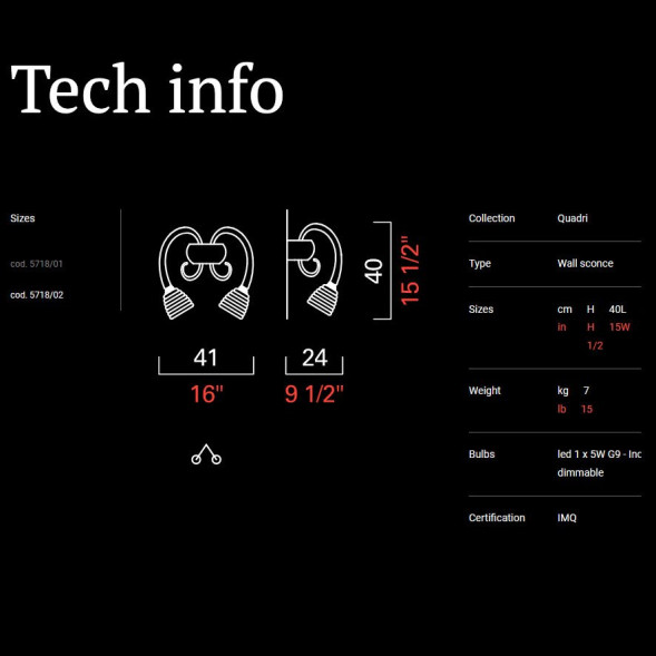 Бра Barovier&amp;Toso Quadri 5718/02/AM