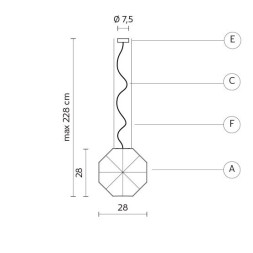 Подвесной светильник Karman 24 Karati SE113 1F INT