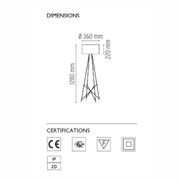 Торшер Flos Ray F1 Glass F5915020
