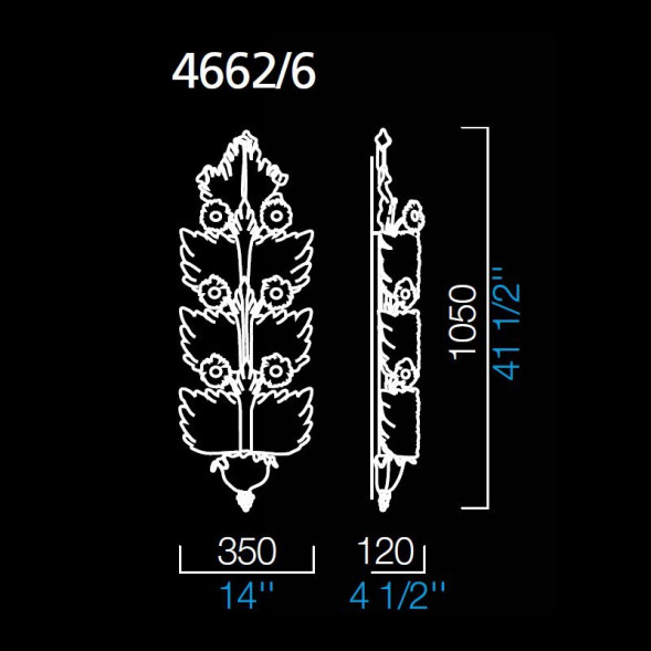 Настенный светильник Barovier&amp;Toso Grand Hotel 4662/6/OR