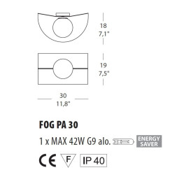 Настенный светильник Morosini Fog 30 PA 0200PA08BIAL