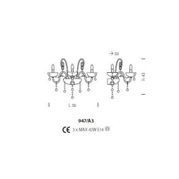 Бра Sylcom Dandolo 947/A3 K DEN