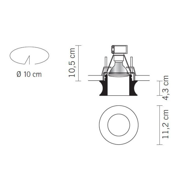 Встраиваемый светильник Fabbian Eli D27 F52 00