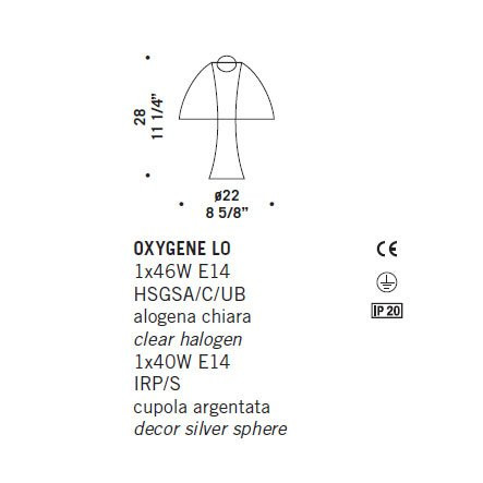 Настольная лампа De Majo OXYGENE L0 0OXYG0L00
