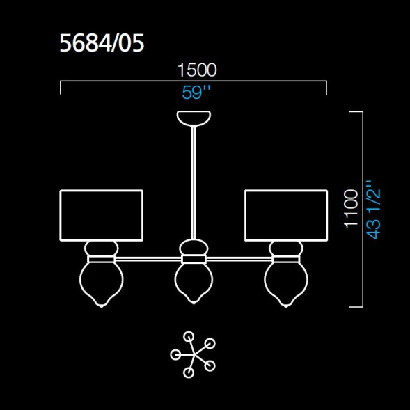 Люстра Barovier&amp;Toso Medina 5684/05/CA/MM