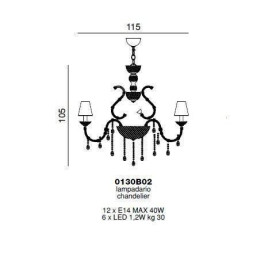 Люстра Beby Golden Rose 0130B02 Light gold Swarovski Plaque