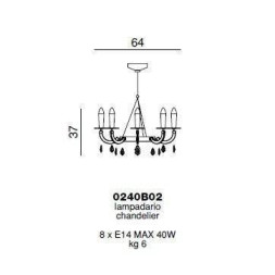 Люстра Beby Group Privilege 0240B02 Chrome Red Sensuelle SW Red Magma