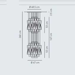 Подвесной светильник Axo Light Aura SP AU 45/2 BC SPAU45/2BCCRE27