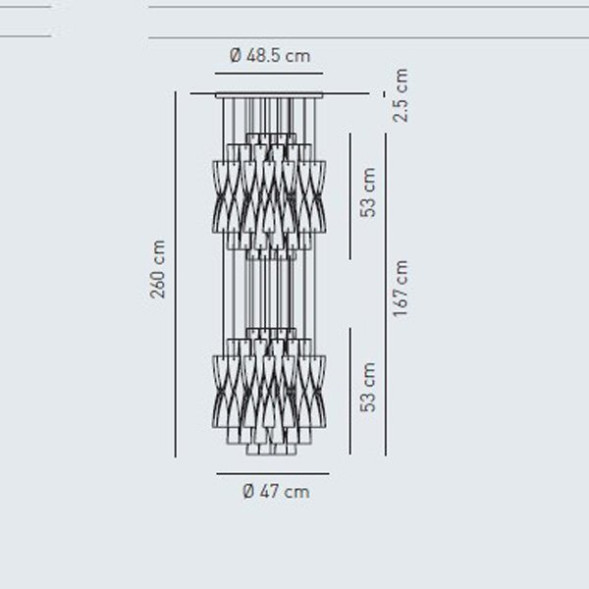 Подвесной светильник Axo Light Aura SP AU 45/2 BC SPAU45/2BCCRE27