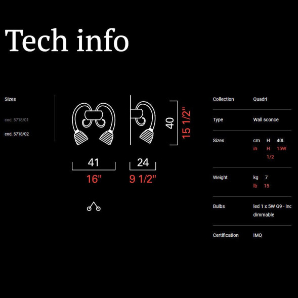 Бра Barovier&amp;Toso Quadri 5718/02/BW