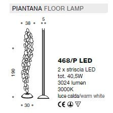 Торшер IDL Corten 468/PLED silver