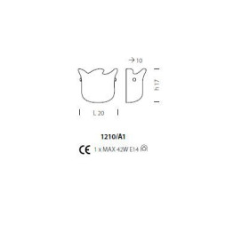 Настенный светильник Sylcom Contarini 1210/A1 B CO