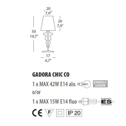 Настольная лампа Evi Style Gadora Chic CO Chrome/Grigio cromo ES0620CO04CRAL