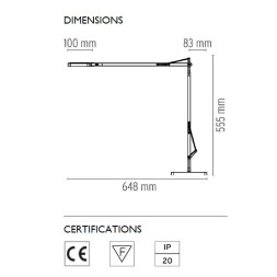 Настольная лампа Flos Kelvin LED Base Anthracite F3311033
