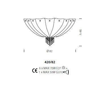 Потолочный светильник Sylcom Manin 420/82 AMT