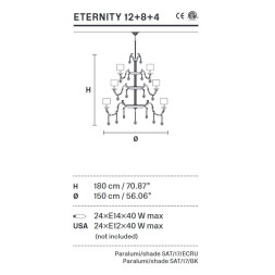 Люстра Masiero Eternity 12+8+4 G04 Cut