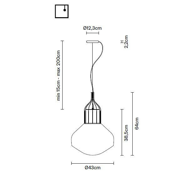 Подвесной светильник Fabbian Aerostat F27 A13 41