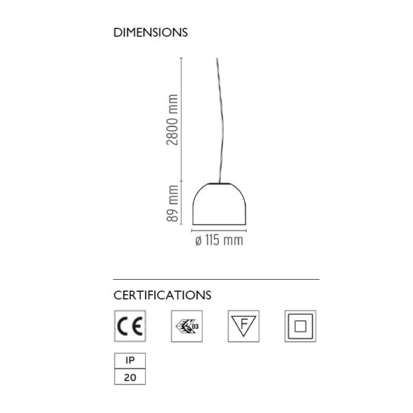 Подвесной светильник Flos Wan S White F9560009
