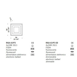 Настенный светильник De Majo RIGA A3/P3 0RIGA0P30