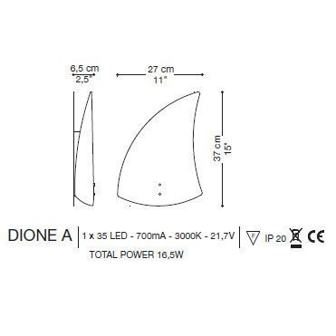 Настенный светильник La Murrina Dione A DP-3S
