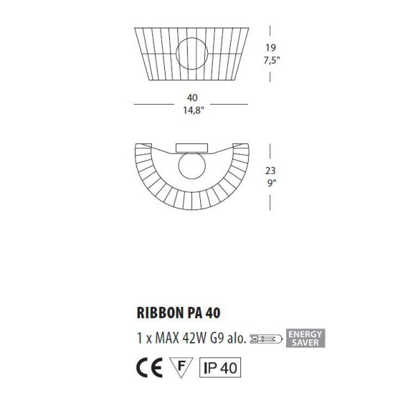 Настенный светильник Morosini Ribbon PA40 0480PA08BIAL