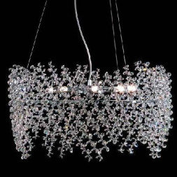 Подвесной светильник Renzo Del Ventisette L 14218/8 SW Trasparente DEC. CROMO