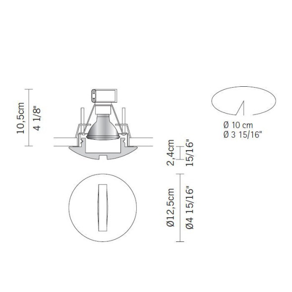Встраиваемый светильник Fabbian Jnat D27 F03 01