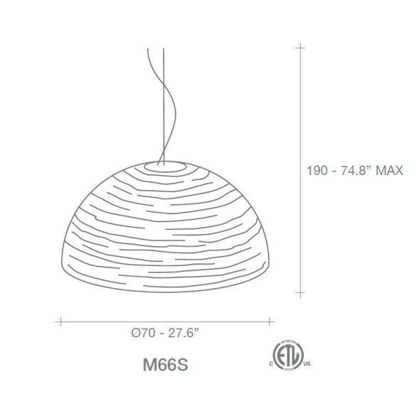 Подвесной светильник Terzani Magdalena M66S E8 C8