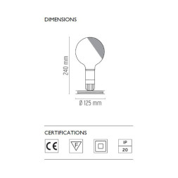 Настольная лампа Flos Lampadina Anodised aluminium/Orange F3300075