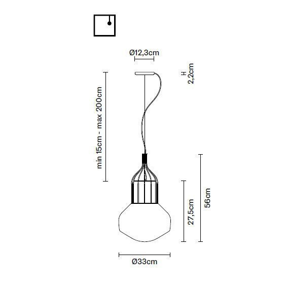 Подвесной светильник Fabbian Aerostat F27 A11 41
