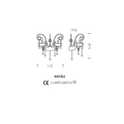 Бра Sylcom Dandolo 947/A2 D D.A