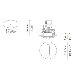 Встраиваемый светильник Fabbian Jnat D27 F03 00