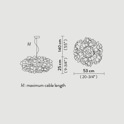 Подвесной светильник Slamp Clizia SUSPENSION FUME CLI78SOS0000F_000