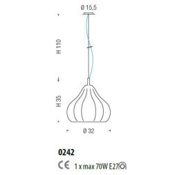 Подвесной светильник Sylcom Sphera 0242 BL