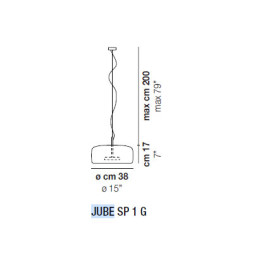 Подвесной светильник Vistosi Jube SP 1 G TB OS