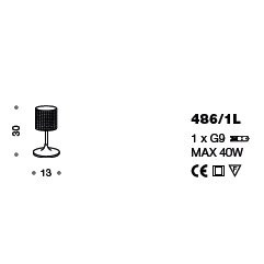 Настольная лампа IDL Capitonne 486/1L steel