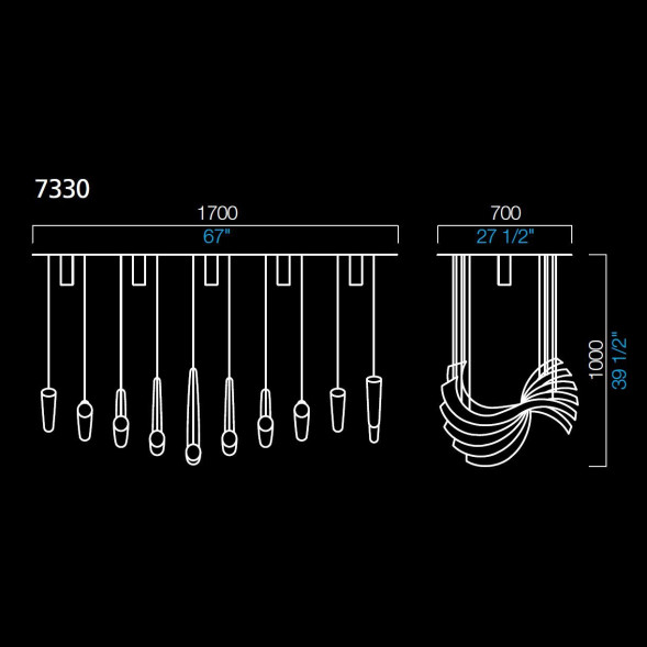 Подвесной светильник Barovier&amp;Toso Swing 7330/CC
