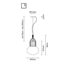 Подвесной светильник Fabbian Aerostat F27 A11 24