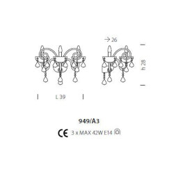 Бра Sylcom Dandolo 949/A3 D AMT