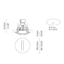 Встраиваемый светильник Fabbian Jnat D27 F04 01