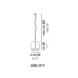 Подвесной светильник Vistosi Jube SP P TB/BC OS